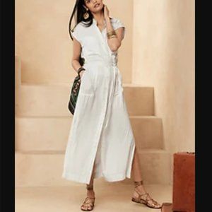 BANANA REPUBLIC PETITE RAVINA MAXI SHIRT DRESS